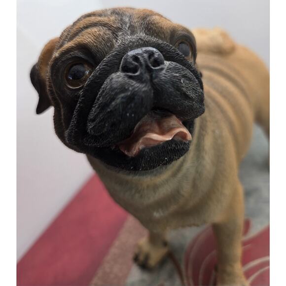 Vtg. 99' Veronese Design 7 Inch Pug Dog Resin Figurine Male - Picture 10 of 13